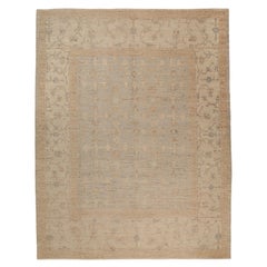 Alfombra contemporánea Yarkand de estilo Samarcanda con diseño integral en colores suaves