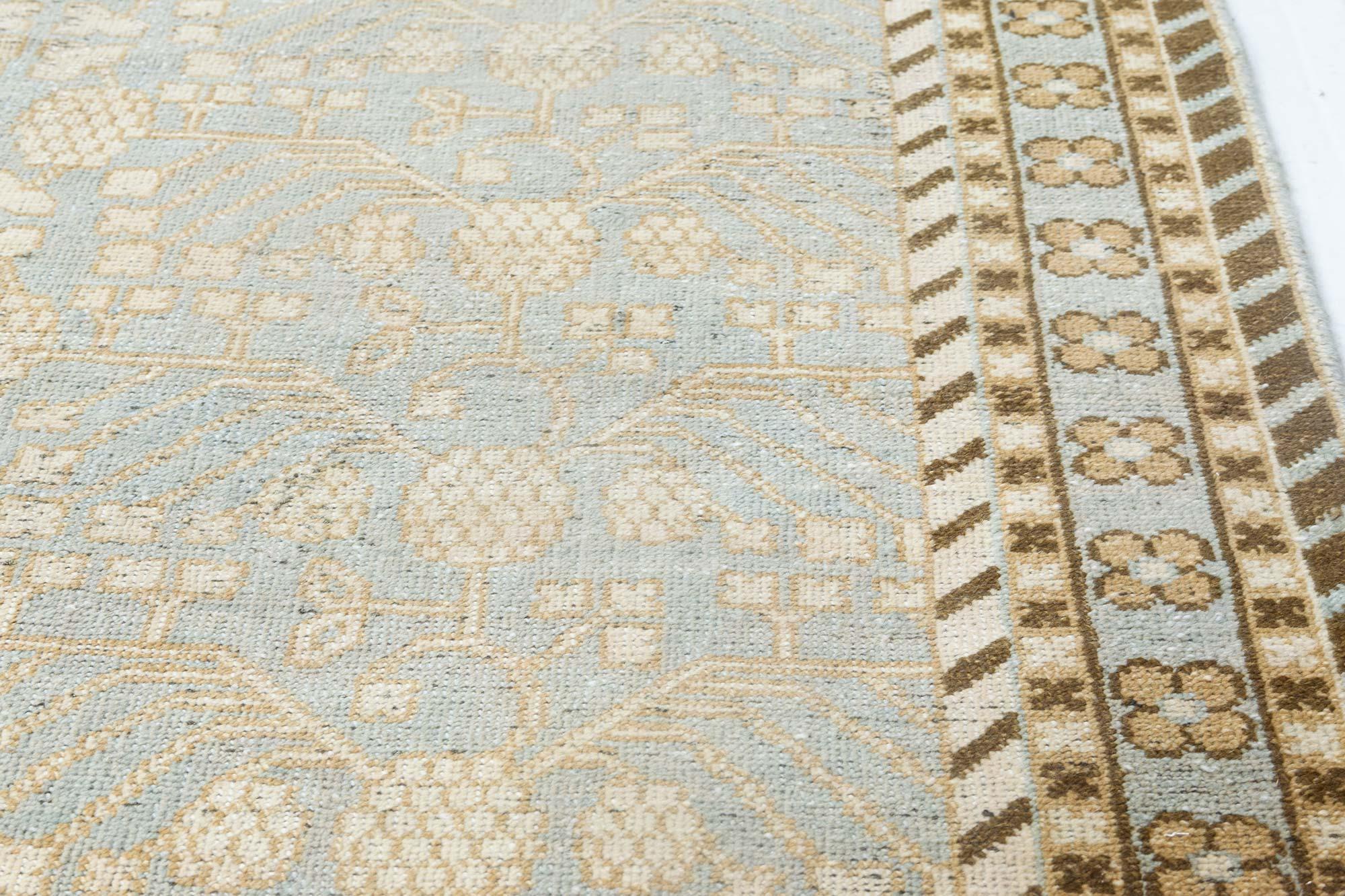 Contemporary Samarkand Traditional Design Handmade Wool Rug by Doris Leslie Blau For Sale 1