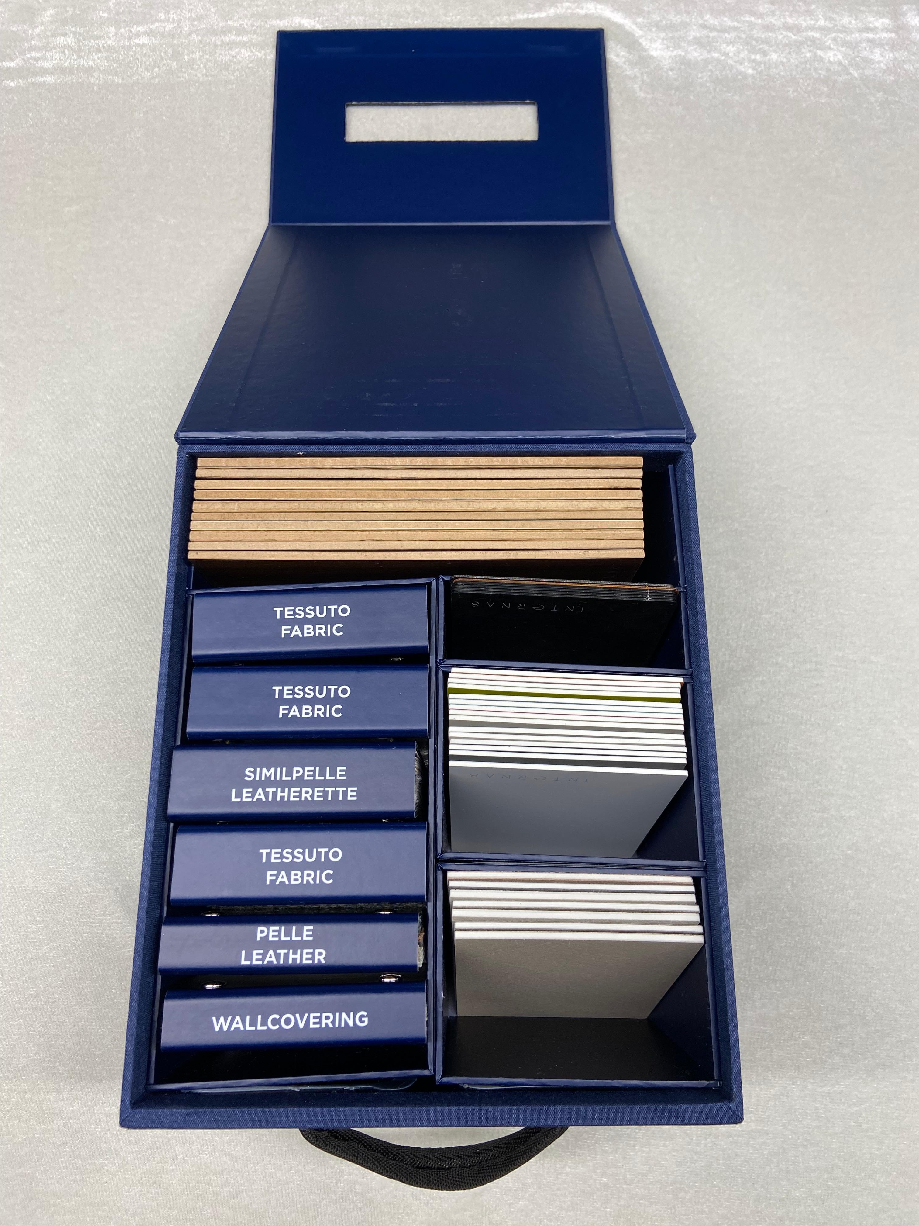 Modern Contemporary, Sample Kit, Box, Wood, Metal, Clay, Laquered Samples For Sale