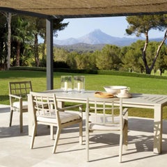 Contemporary Sand Aluminum Outdoor Armchair