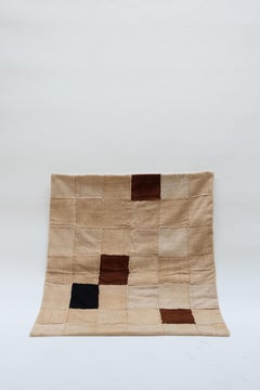 Contemporary Sand, Black & Brown Colored Wall Hanging Handwoven in Mali