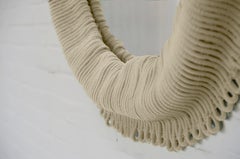 Contemporary Sand Coloured Wall Mirror Cynarina by Sarah Roseman