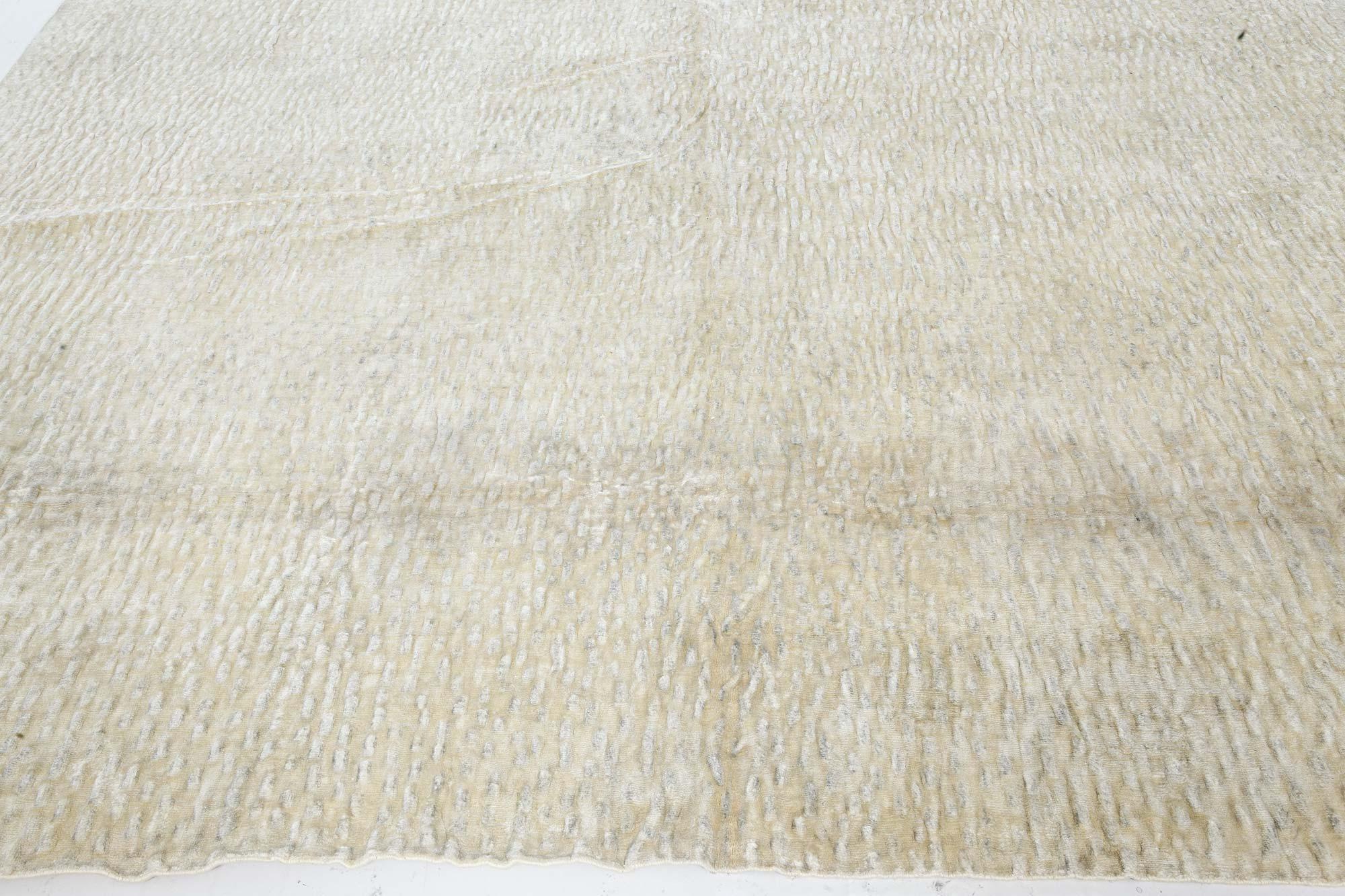 Hand-Knotted Contemporary Sand Dunes Handmade Silk Rug by Doris Leslie Blau For Sale