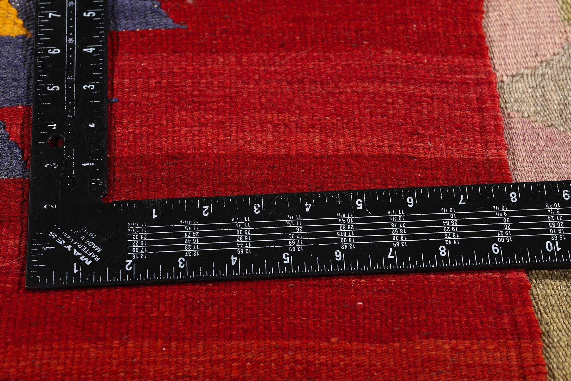 Alfombra Kilim turca de los años 60 con estilo tribal moderno en Desgastado estado para la venta en Dallas, TX