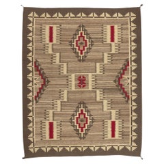Alfombra contemporánea de tejido plano estilo navajo del suroeste del desierto de Santa Fe