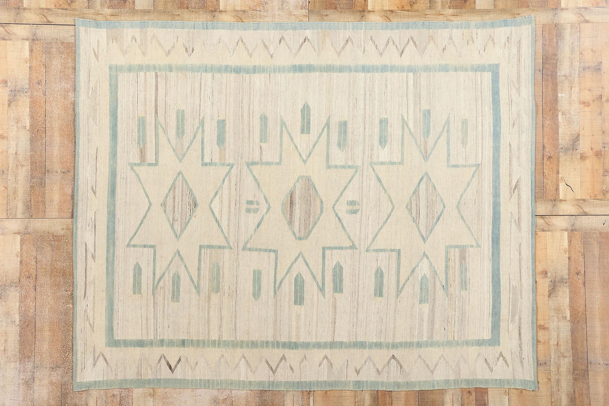 Contemporary Santa Fe Southwest Modern Desert Navajo-Style Rug For Sale 3