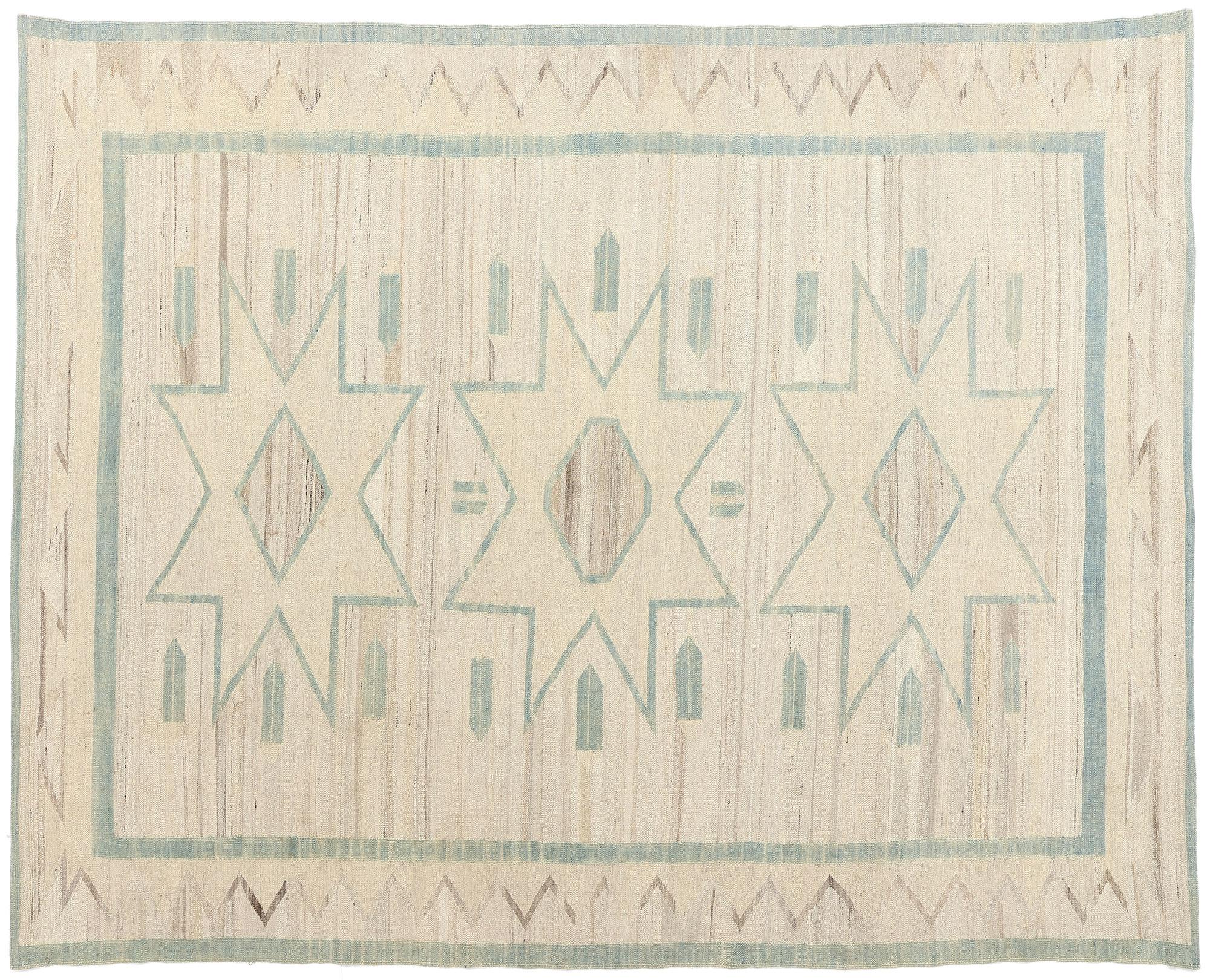 Alfombra contemporánea de tejido plano estilo navajo del suroeste del desierto de Santa Fe Siglo XXI y contemporáneo en venta