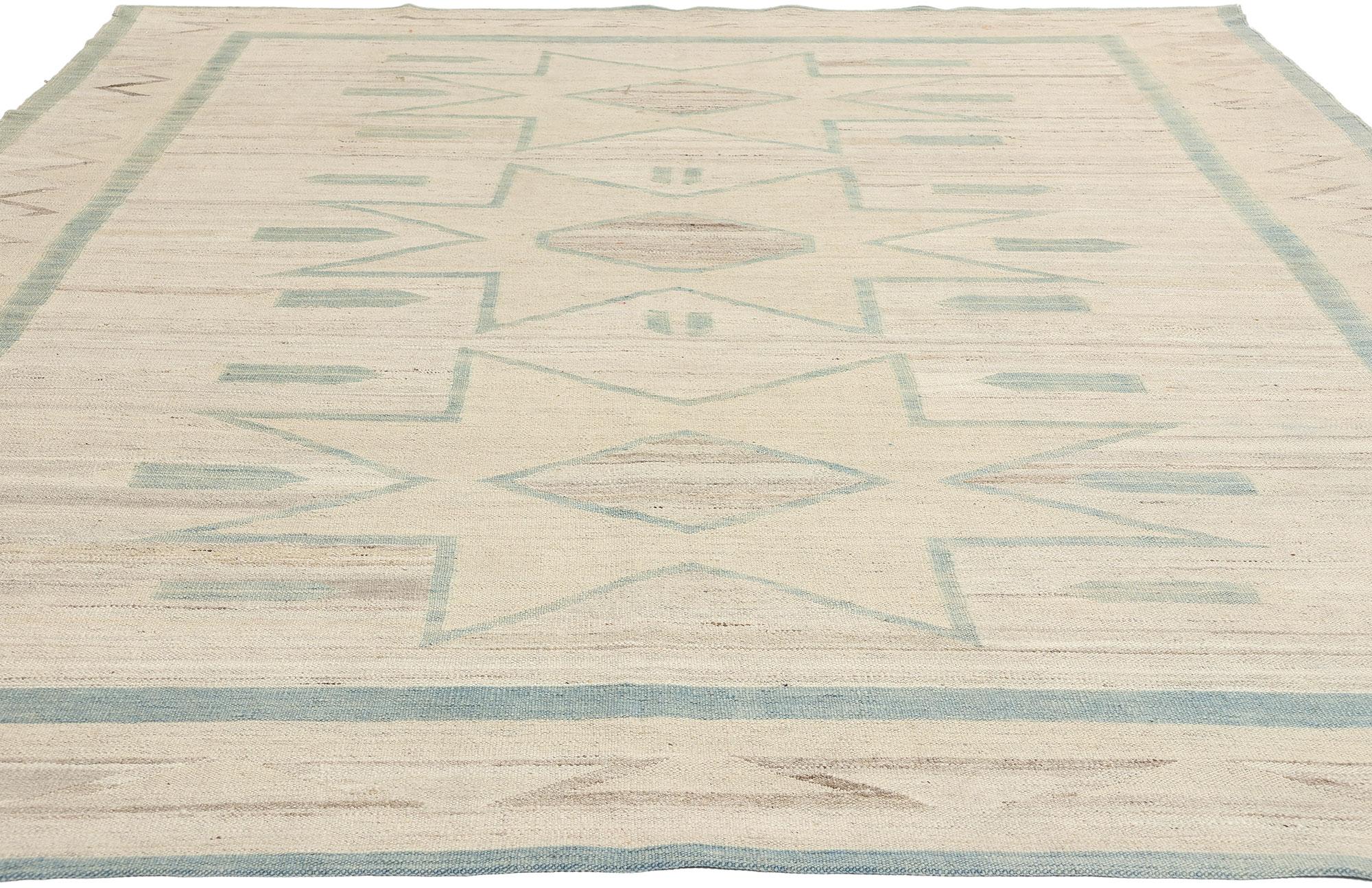 South Asian Contemporary Santa Fe Southwest Modern Desert Navajo-Style Rug For Sale