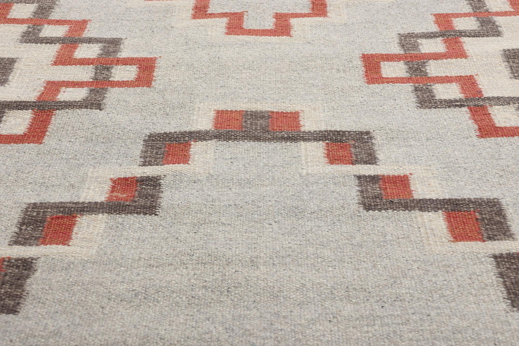 Tappeto a tessitura piatta in stile Navajo contemporaneo di Santa Fe Southwest Modern In condizioni Nuovo in vendita a Dallas, TX