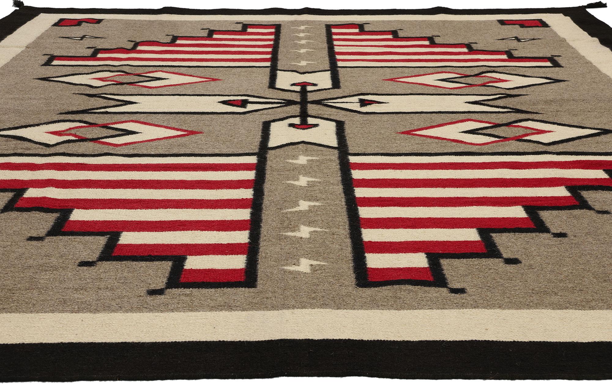 South Asian Contemporary Santa Fe Southwest Modern Navajo-Style Rug For Sale