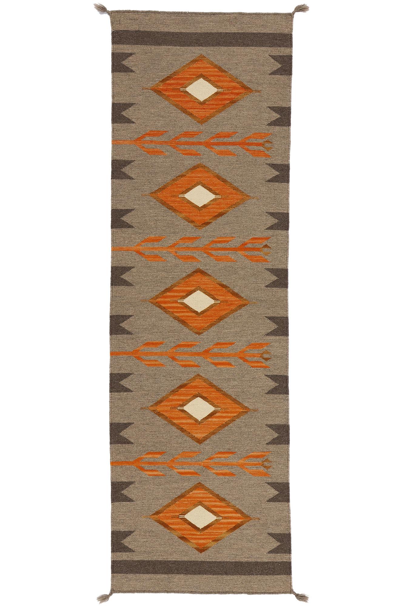 Contemporary Santa Fe Southwest Modern Navajo-Style Rug For Sale 3