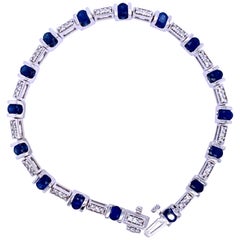 Contemporary Sapphire and Diamond Bracelet