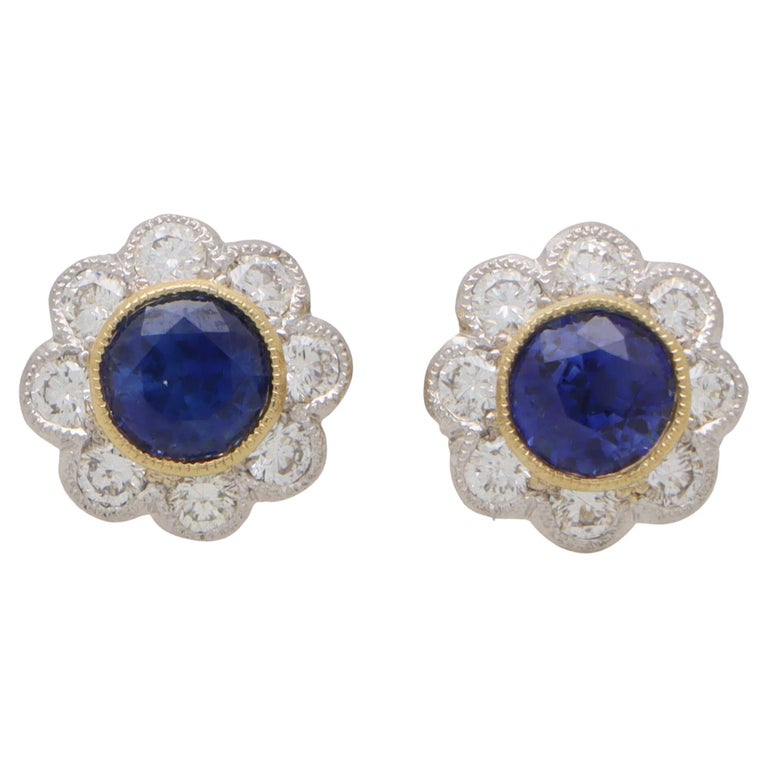 Boucles D'oreilles Goutte émeraude Or Blanc 18 Carats Avec Diamants - Fait Main - Neuf Sans Emballage