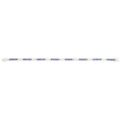 Contemporary Sapphire and Diamond Line Tennis Bracelet in White Gold