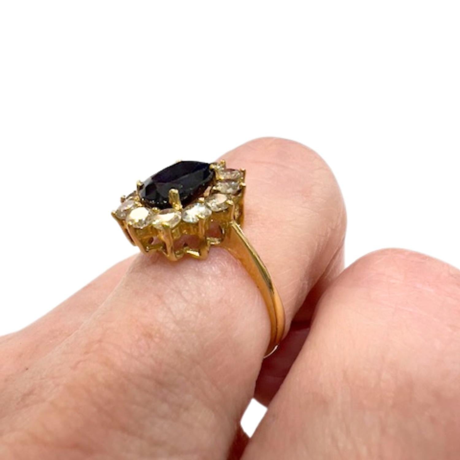 Contemporain Bague contemporaine à saphir et diamant en vente
