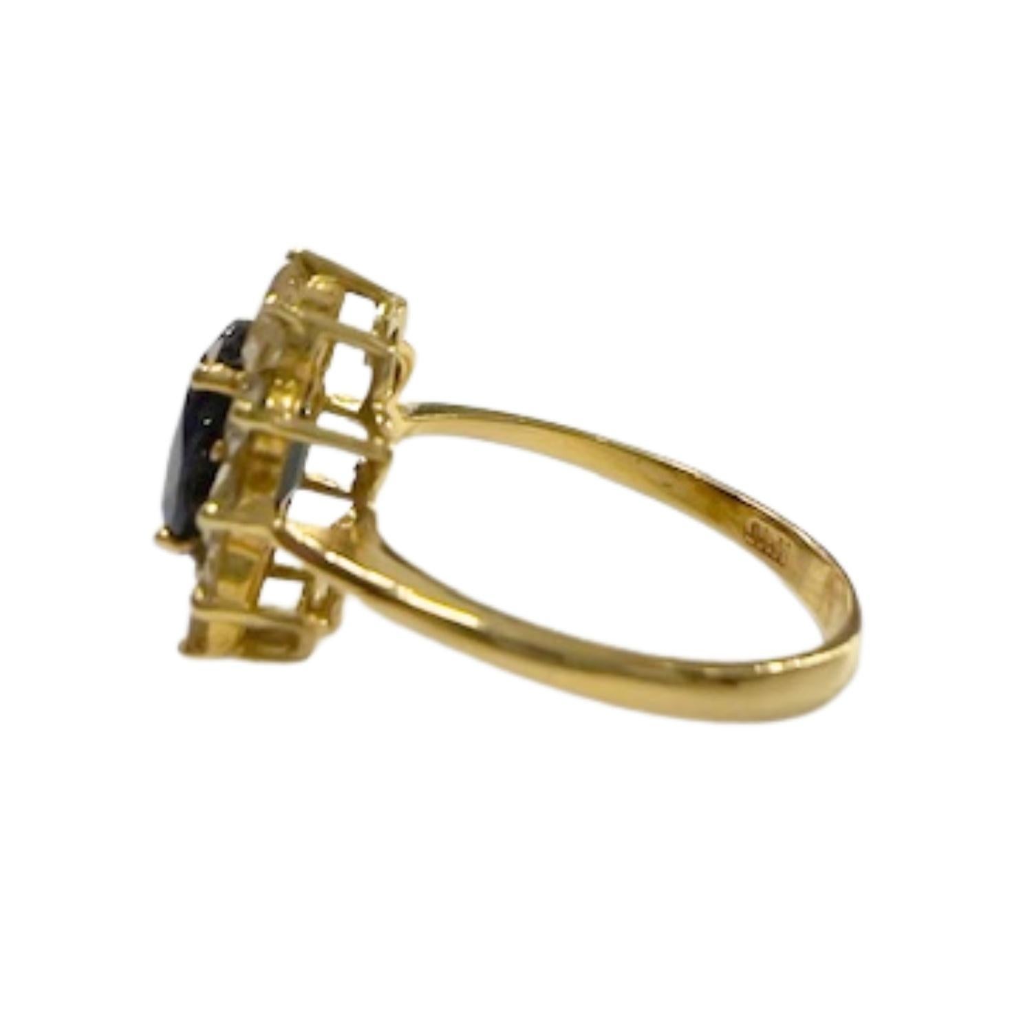 Bague contemporaine à saphir et diamant en vente 1