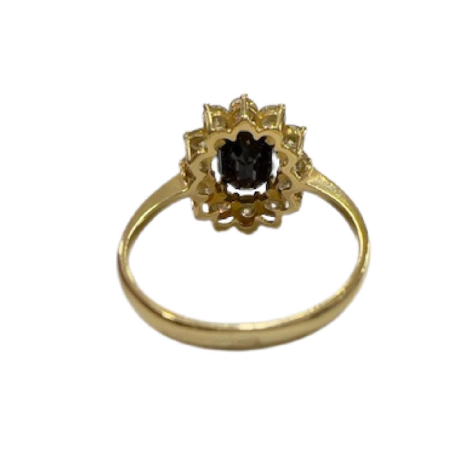 Bague contemporaine à saphir et diamant en vente 2