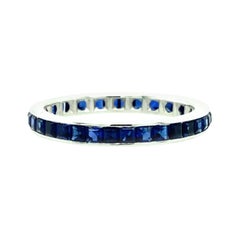 Contemporary Sapphire Eternity Band