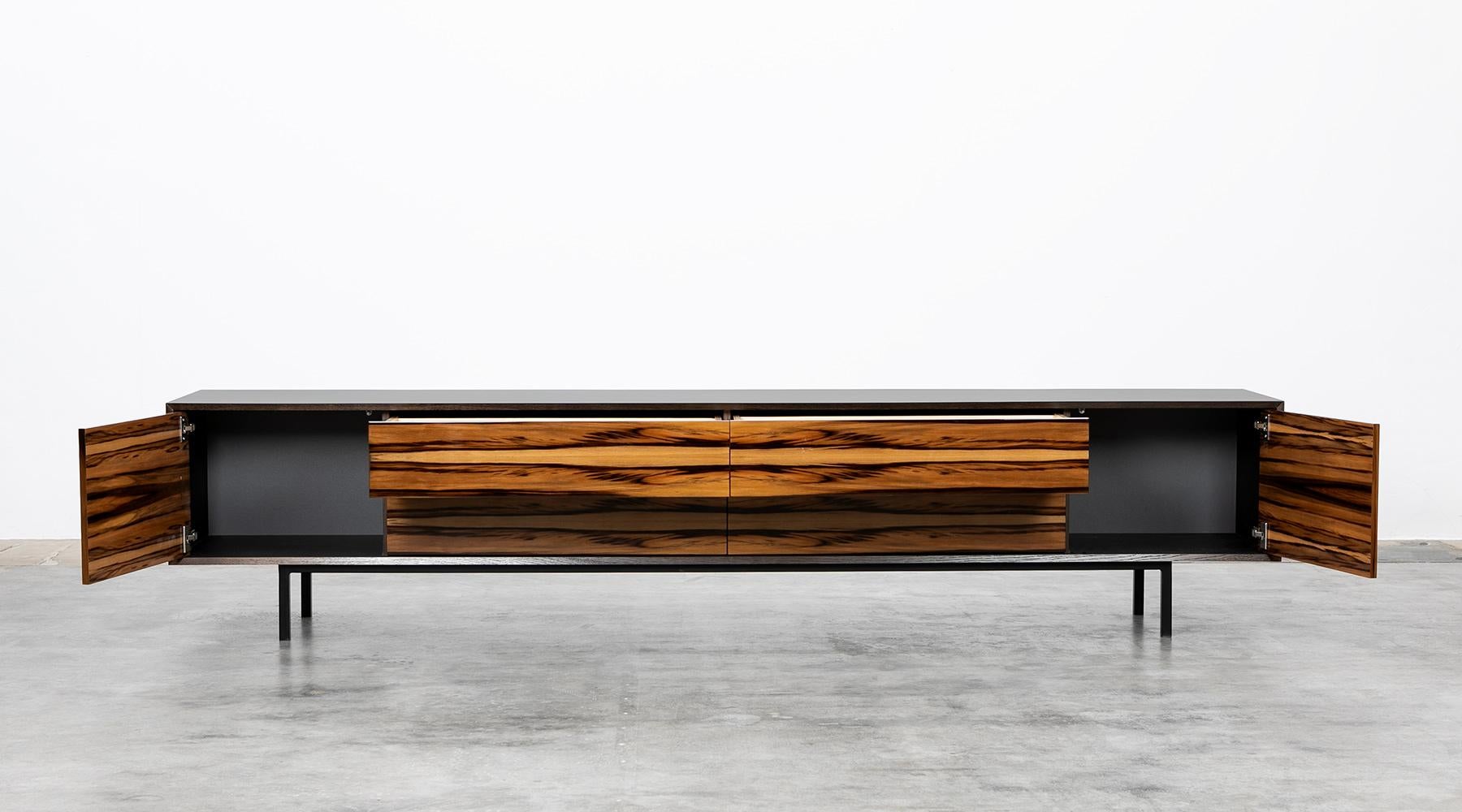 Modern Contemporary Satin Nut Sideboard by Johannes Hock For Sale