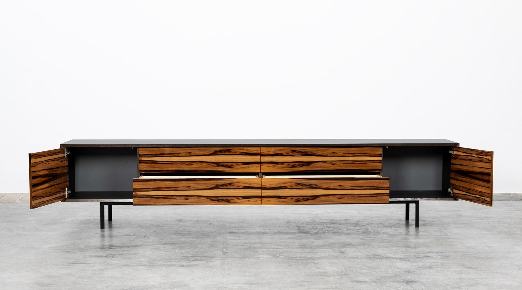 German Contemporary Satin Nut Sideboard by Johannes Hock For Sale