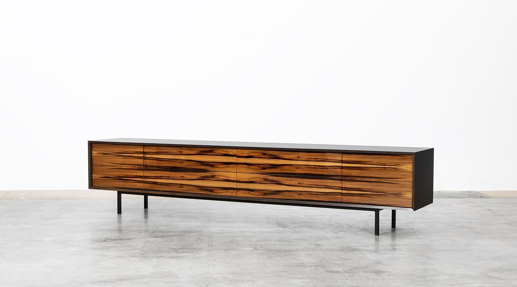 Metal Contemporary Satin Nut Sideboard by Johannes Hock For Sale