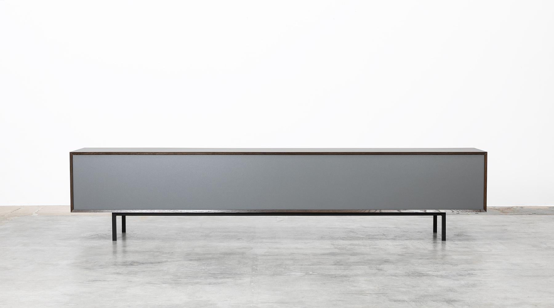 Contemporary Satin Nut Sideboard by Johannes Hock For Sale 1