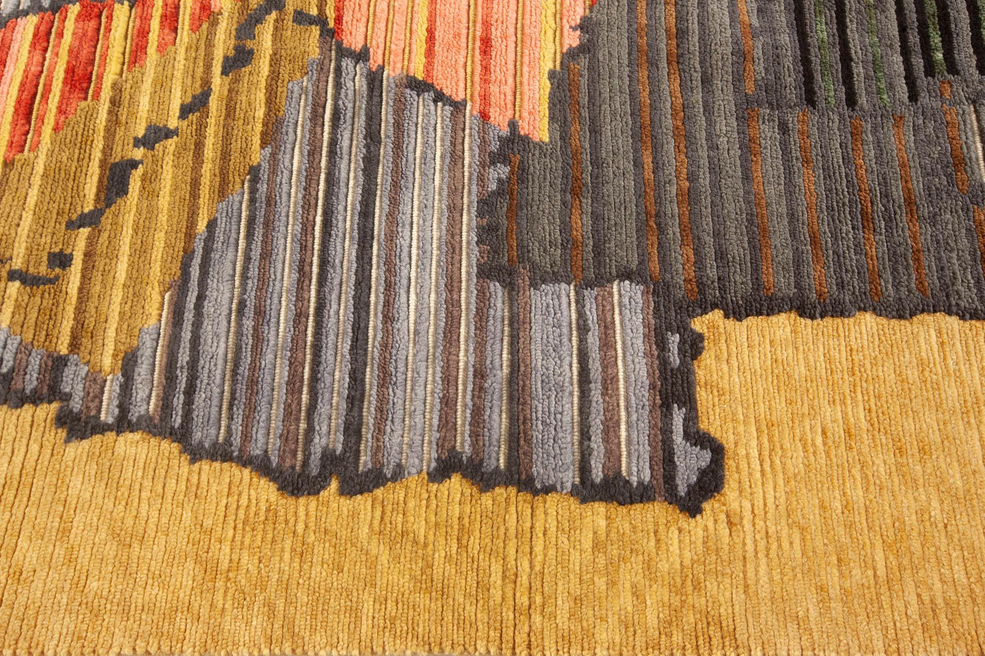 Indiano Tappeto contemporaneo Sauron Textural di Doris Leslie Blau in vendita
