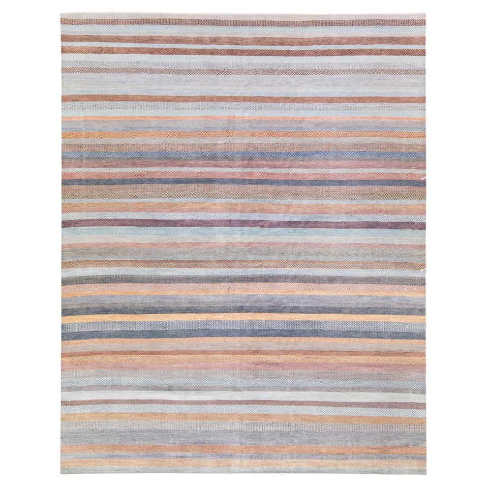 French Deco Style Circle Rug in Multicolor Abstract Patterns by Rug and ...