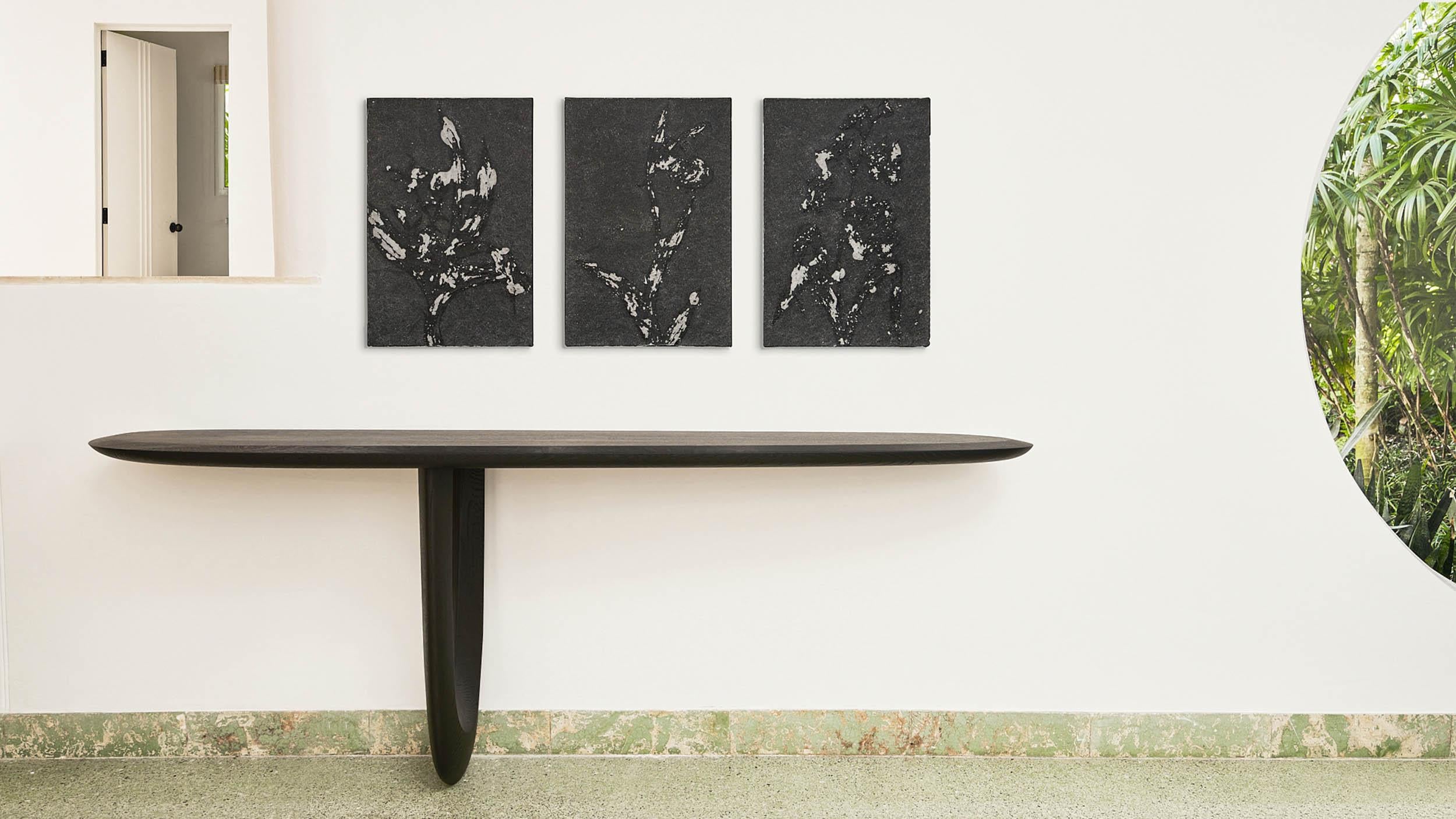 Contemporary 'Savignyplatz' Console Table by Man of Parts, Black Oak, 160cm For Sale 1
