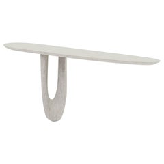 Table console contemporaine 'Savignyplatz' par Man of Parts, Oak Ivory, 220 cm