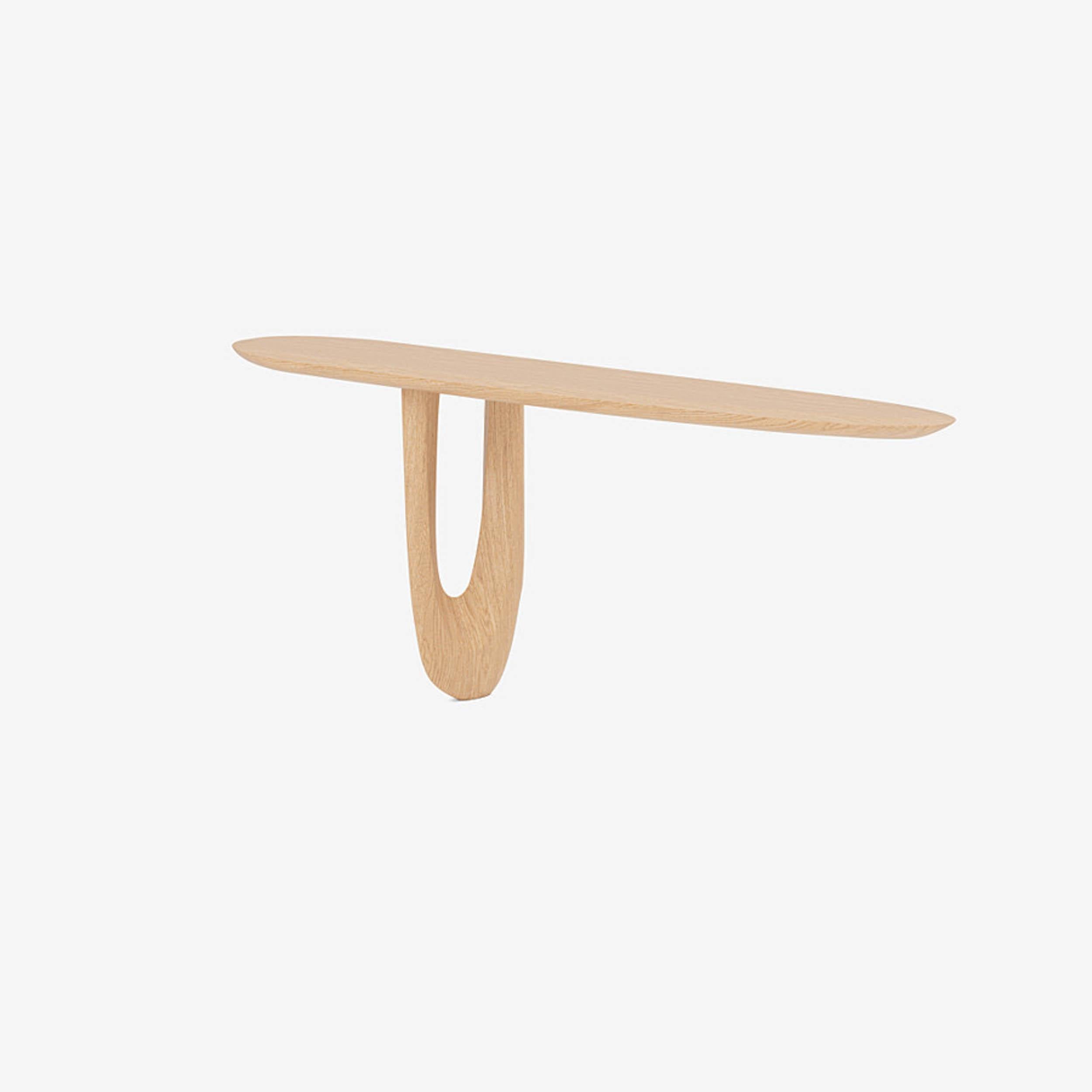 'Savignyplatz' Console Table by Man of Parts
Signed by Sebastian Herkner 

Solid oak wood 

Finishes available: 
- Black 
- Mist
- Ivory
- Nude 
- Whiskey

Dimensions available:
S: H. 75 x 45 x 160 cm / M: H. 85 x 45 x 220 cm

Model shown: Nude oak,