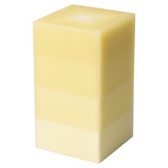 Contemporary Scale Pyramid Epoxy Resin Side Table / Stool in Yellow by Facture