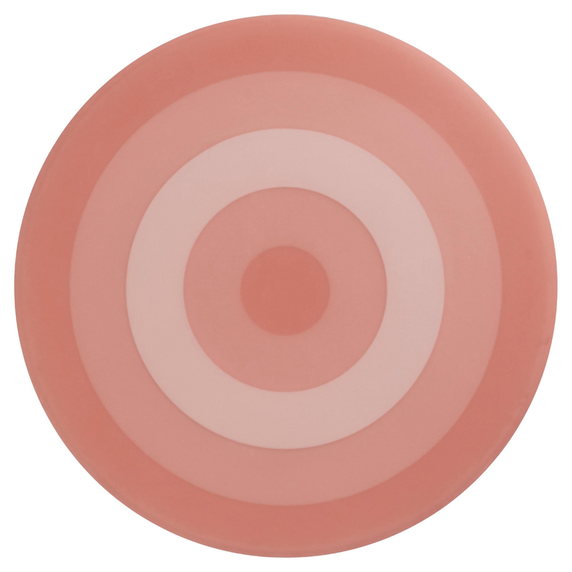 Contemporary Scale Rings Epoxy Resin Wall Decor In Pink by Facture