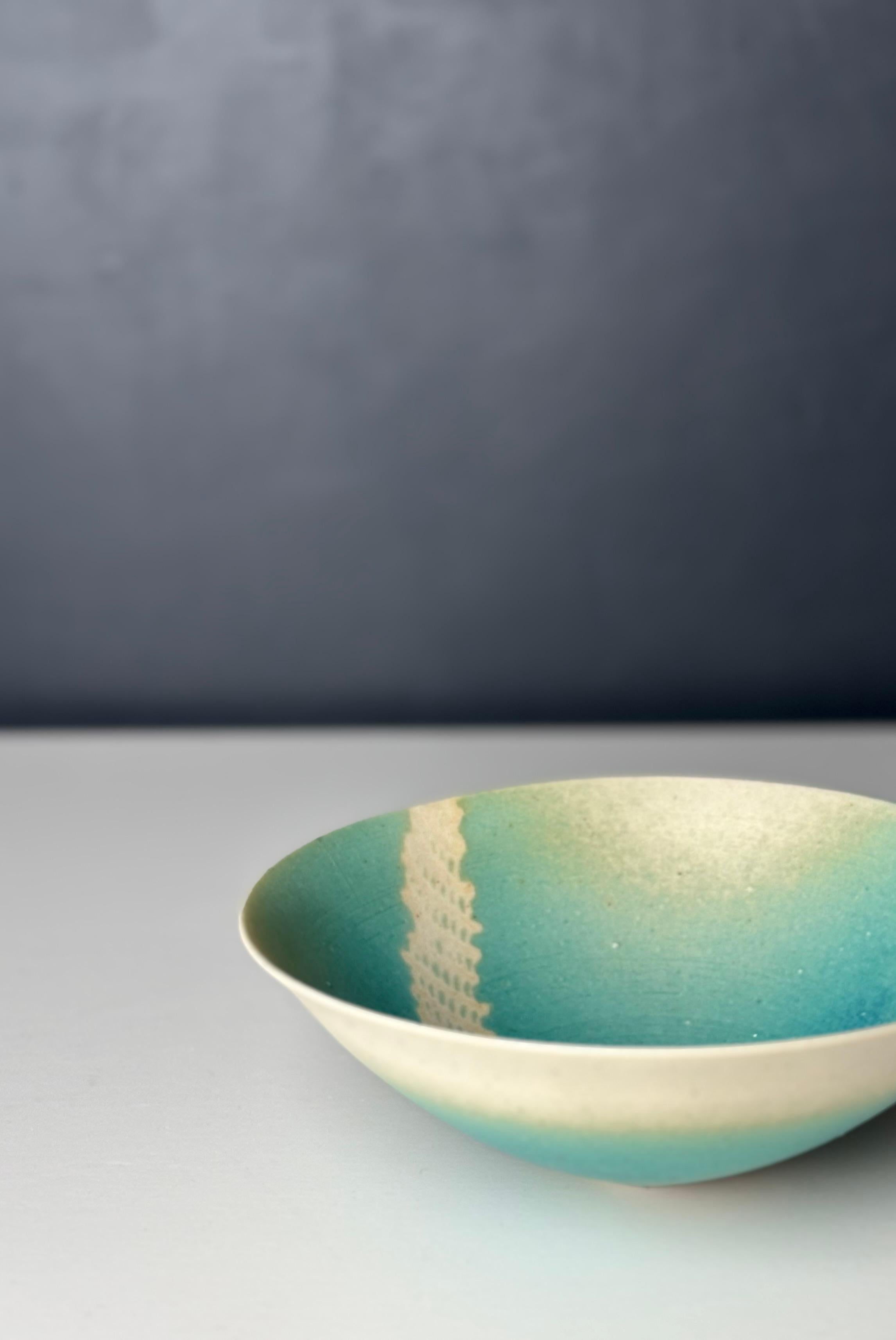 Bol scandinave contemporain en céramique Aqua Bowl Bon état - En vente à Copenhagen, DK