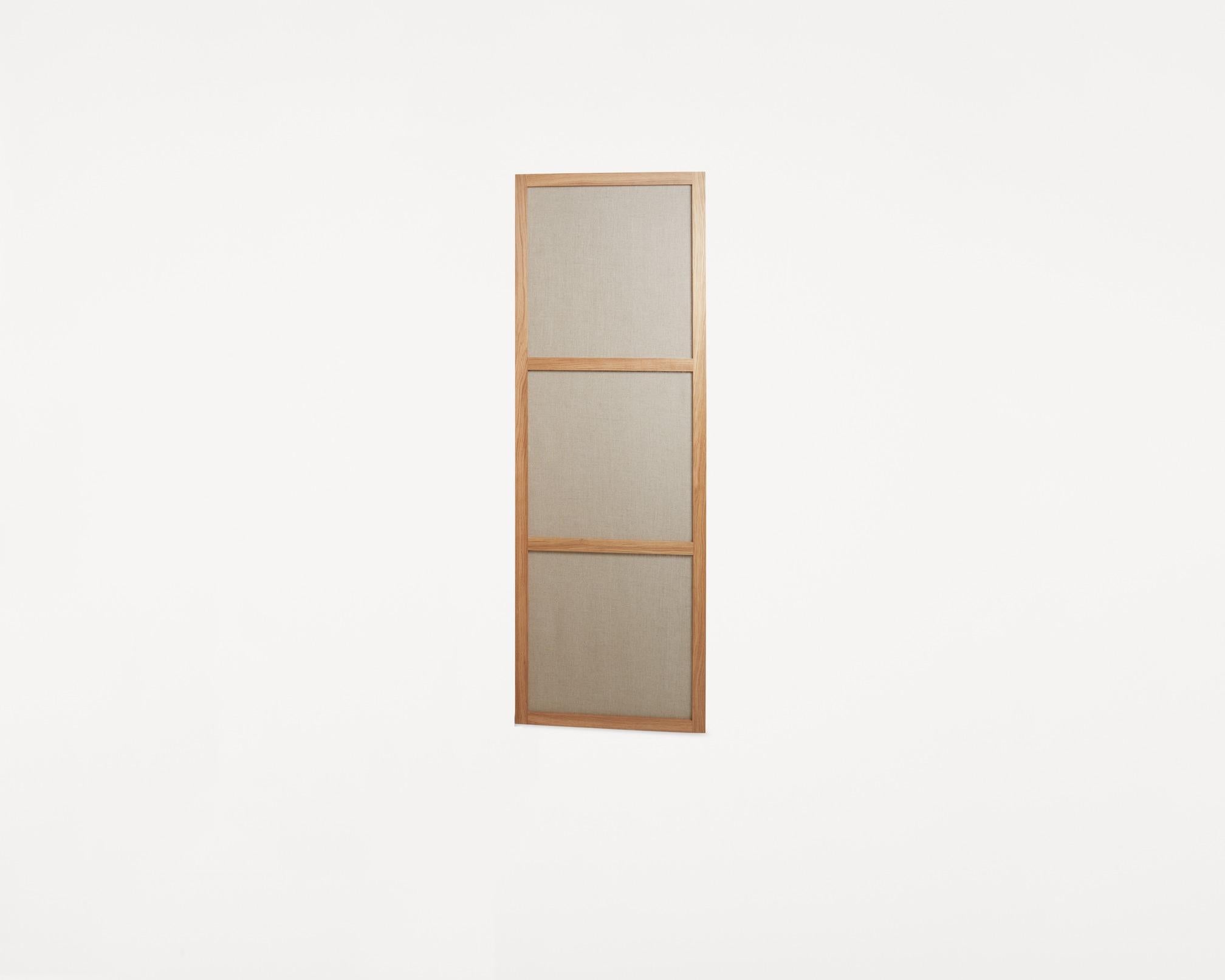 XXI secolo e contemporaneo FRAMA Divisorio per ambienti con cornice dal design scandinavo a tre pannelli Wood Wood e tessuto in vendita