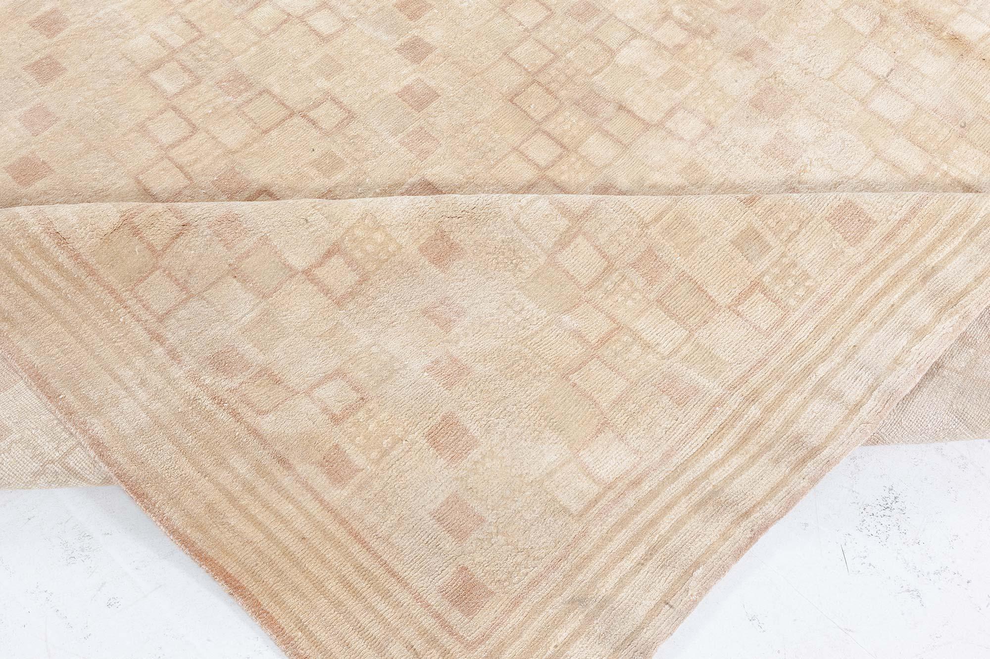 Annodato a mano Tappeto tibetano contemporaneo di design scandinavo fatto a mano di Doris Leslie Blau in vendita
