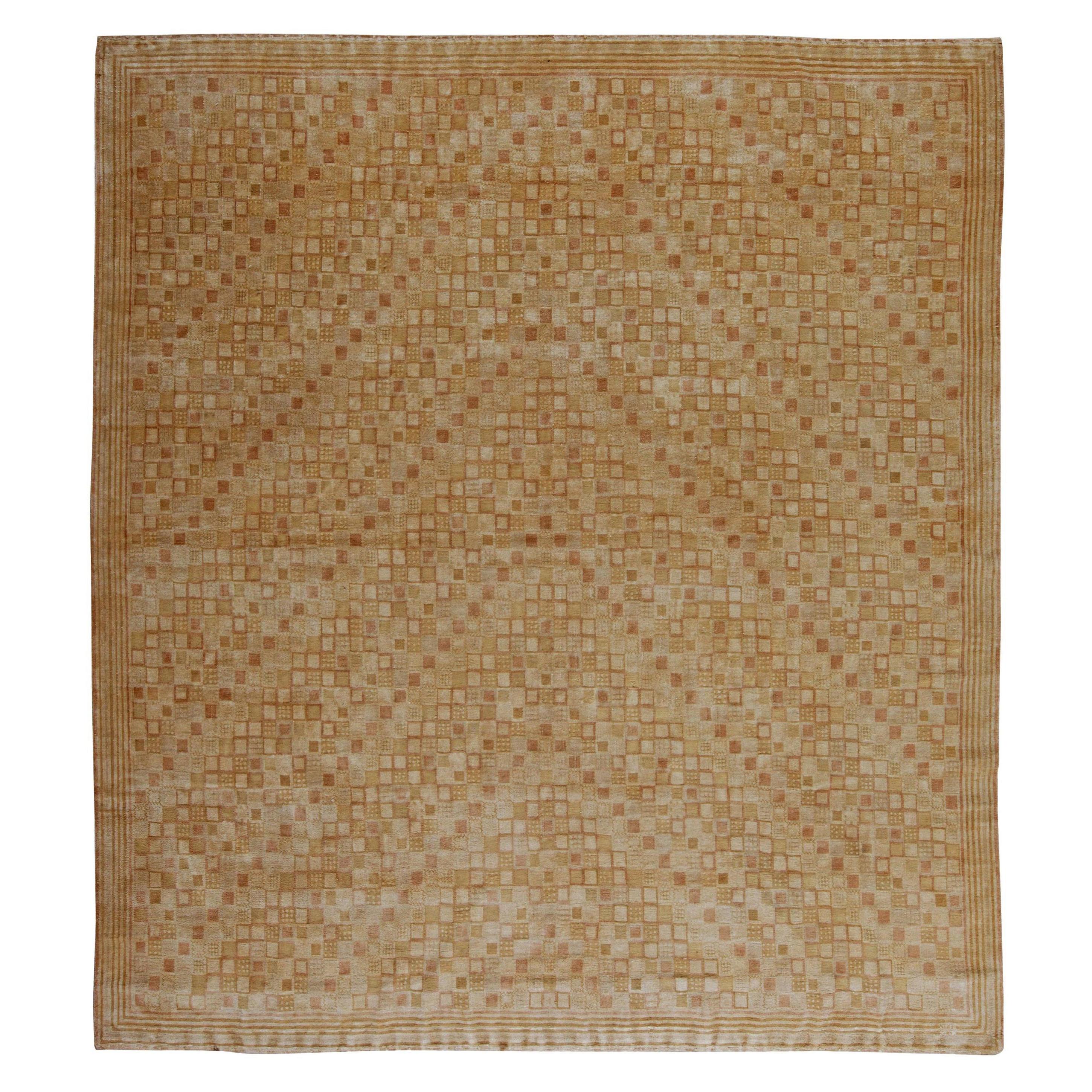 Tappeto tibetano contemporaneo di design scandinavo fatto a mano di Doris Leslie Blau in vendita