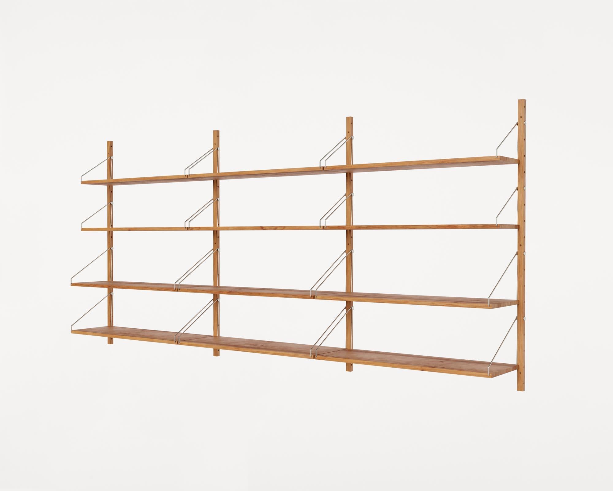 Scandinavian Modern FRAMA Contemporary Scandinavian design wall Shelf Library Triple Section