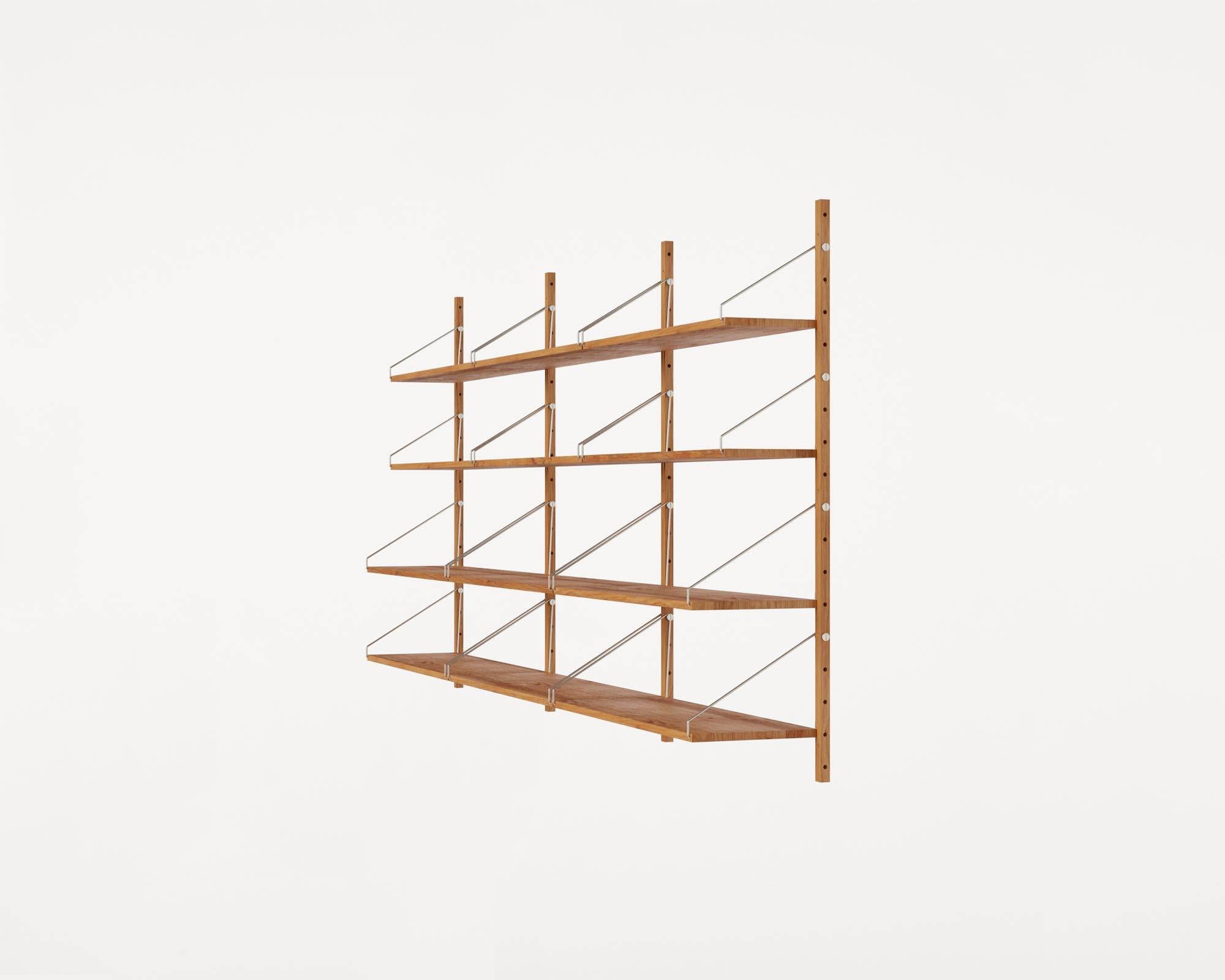 Lithuanian FRAMA Contemporary Scandinavian design wall Shelf Library Triple Section