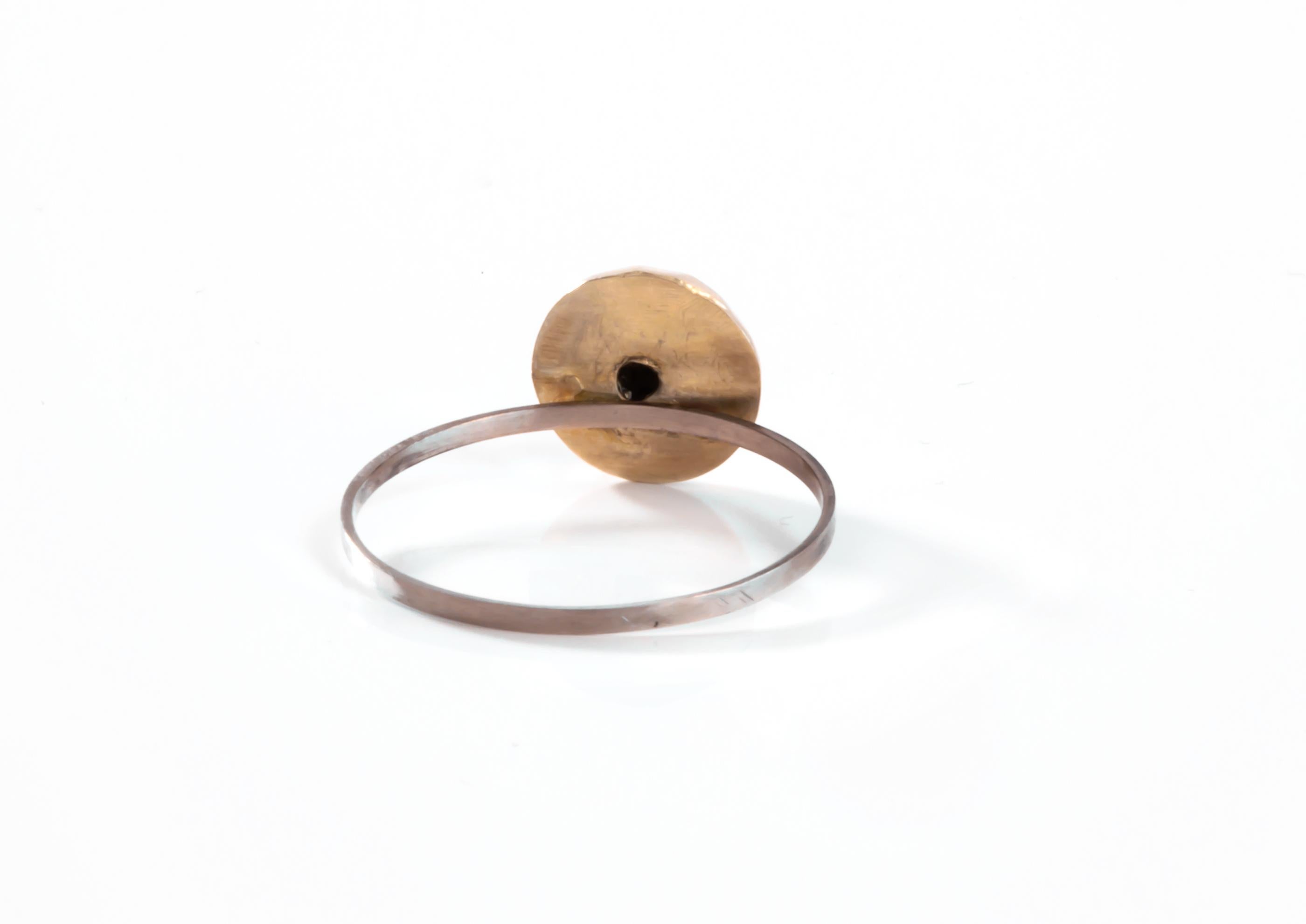 Contemporary Scandinavian Heidi Sand 14 Karat Gold Ring In Excellent Condition For Sale In Oslo, NO