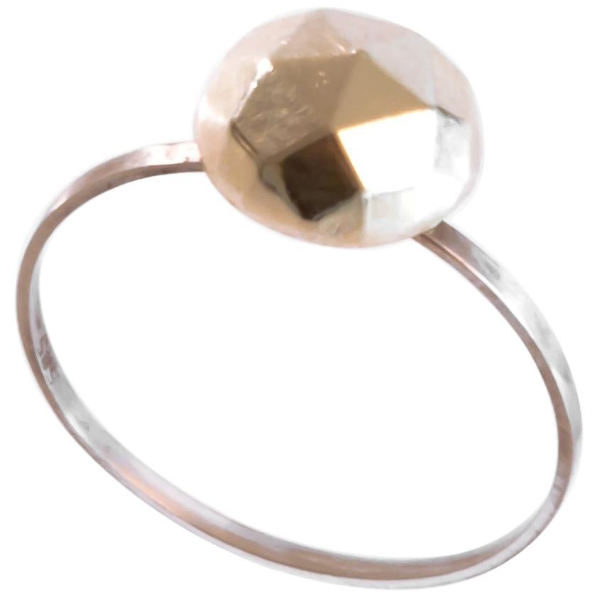 Contemporary Scandinavian Heidi Sand 14 Karat Gold Ring For Sale