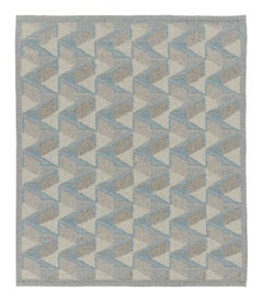 Contemporary Scandinavian Style Geometric Wool Rug by Rug & Kilim, India