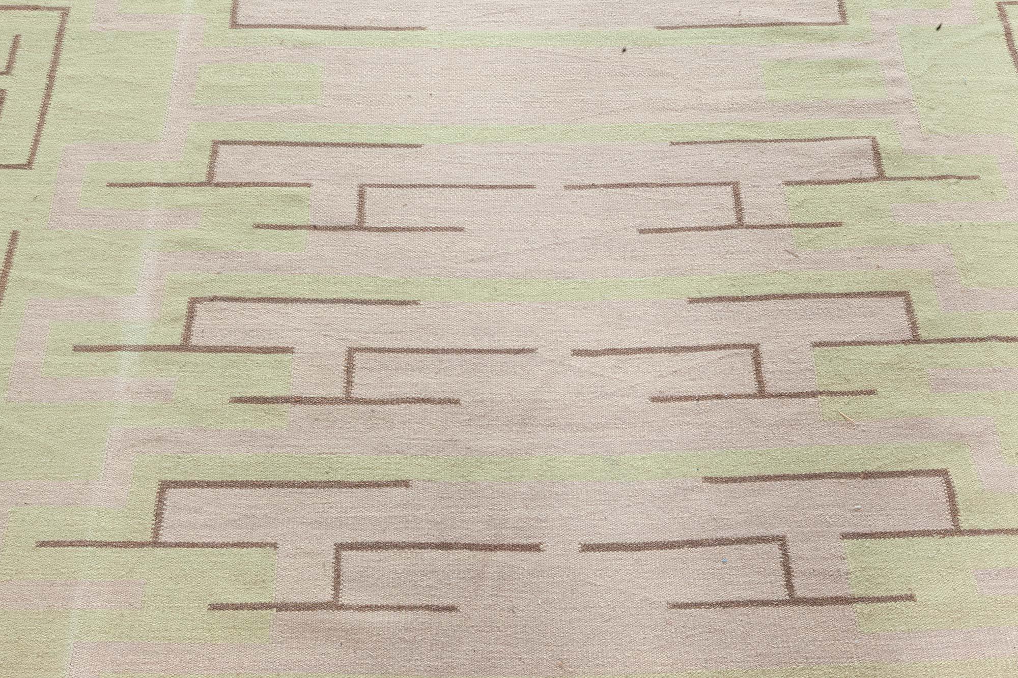 Alfombra contemporánea de estilo escandinavo hecha a mano por Doris Leslie Blau Indio en venta