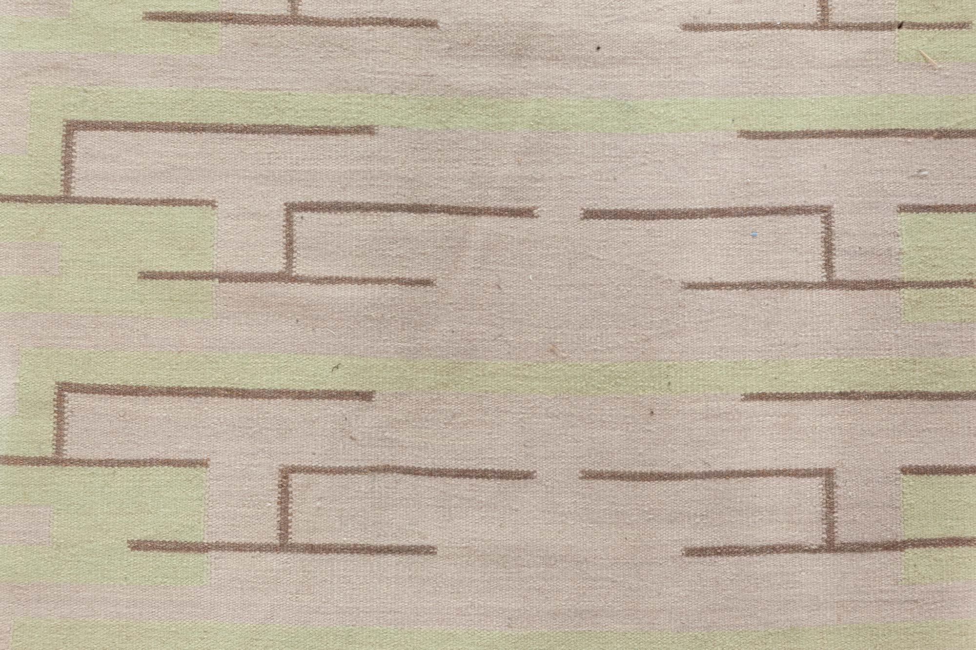 Alfombra contemporánea de estilo escandinavo hecha a mano por Doris Leslie Blau Anudado a mano en venta