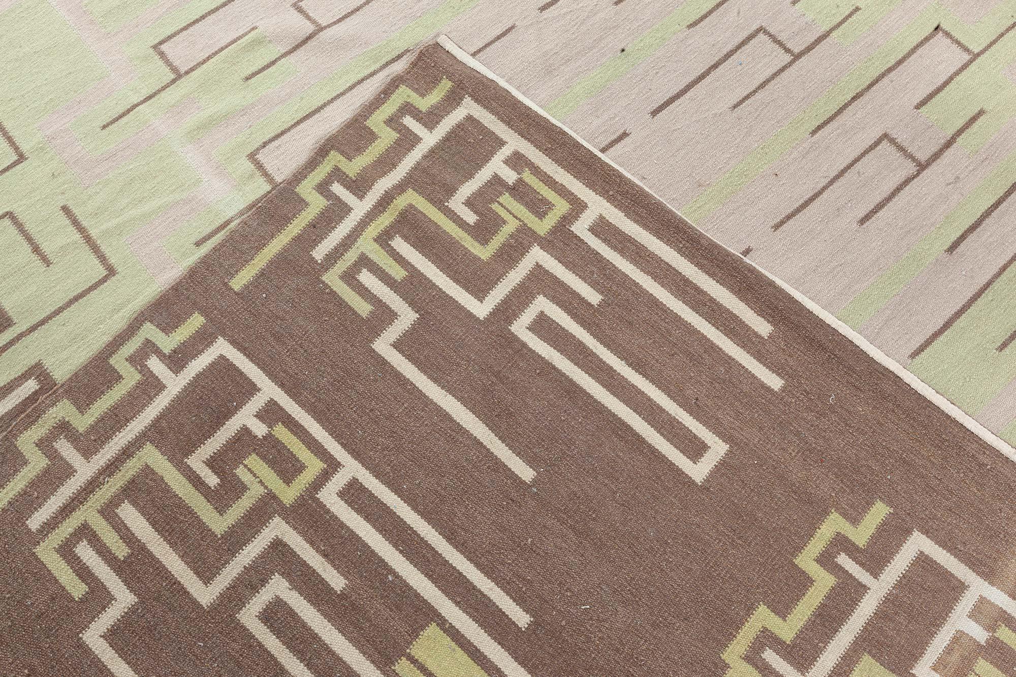 Alfombra contemporánea de estilo escandinavo hecha a mano por Doris Leslie Blau Lana en venta