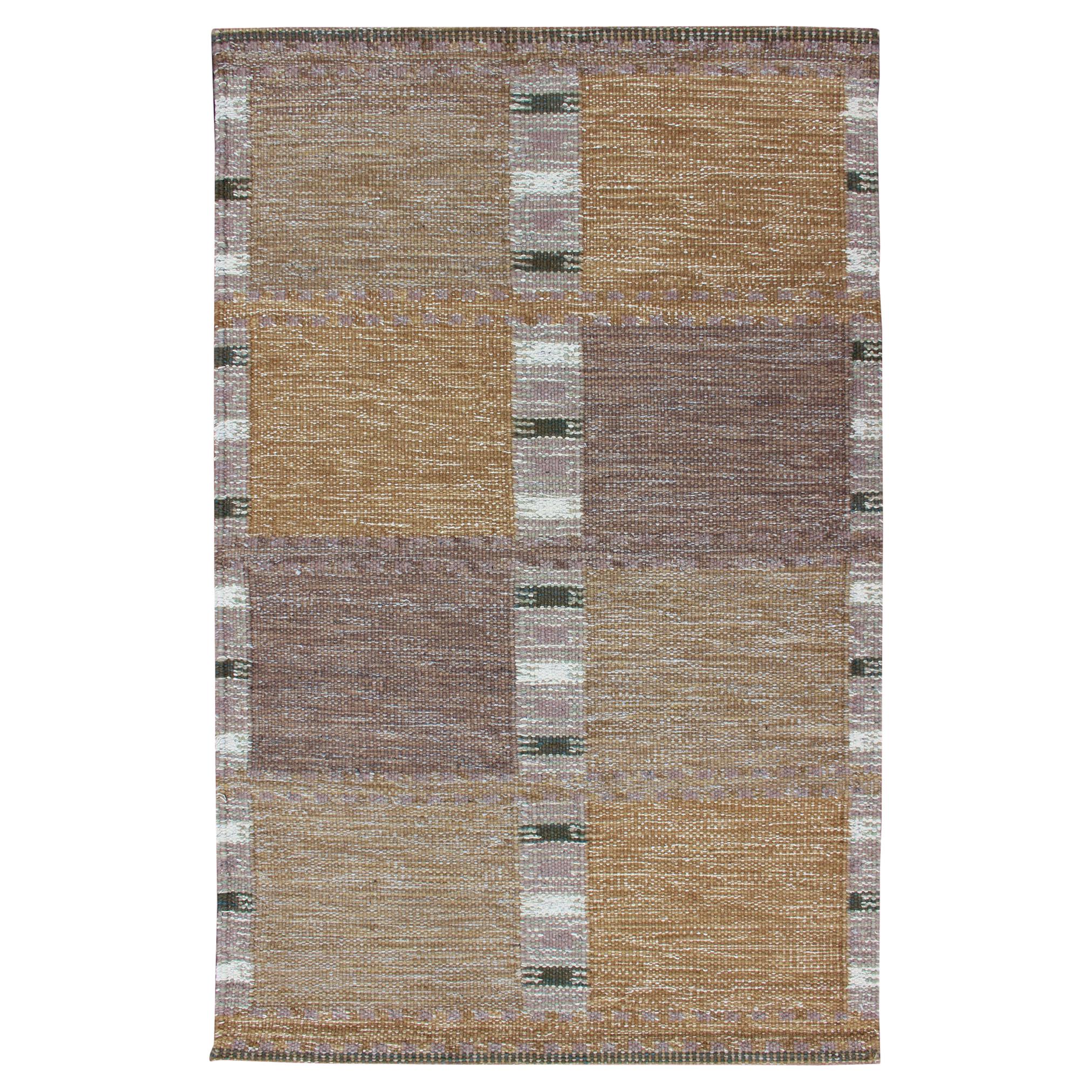 Contemporary Scandinavian Swedish Design Kilim Rug with Modern Design