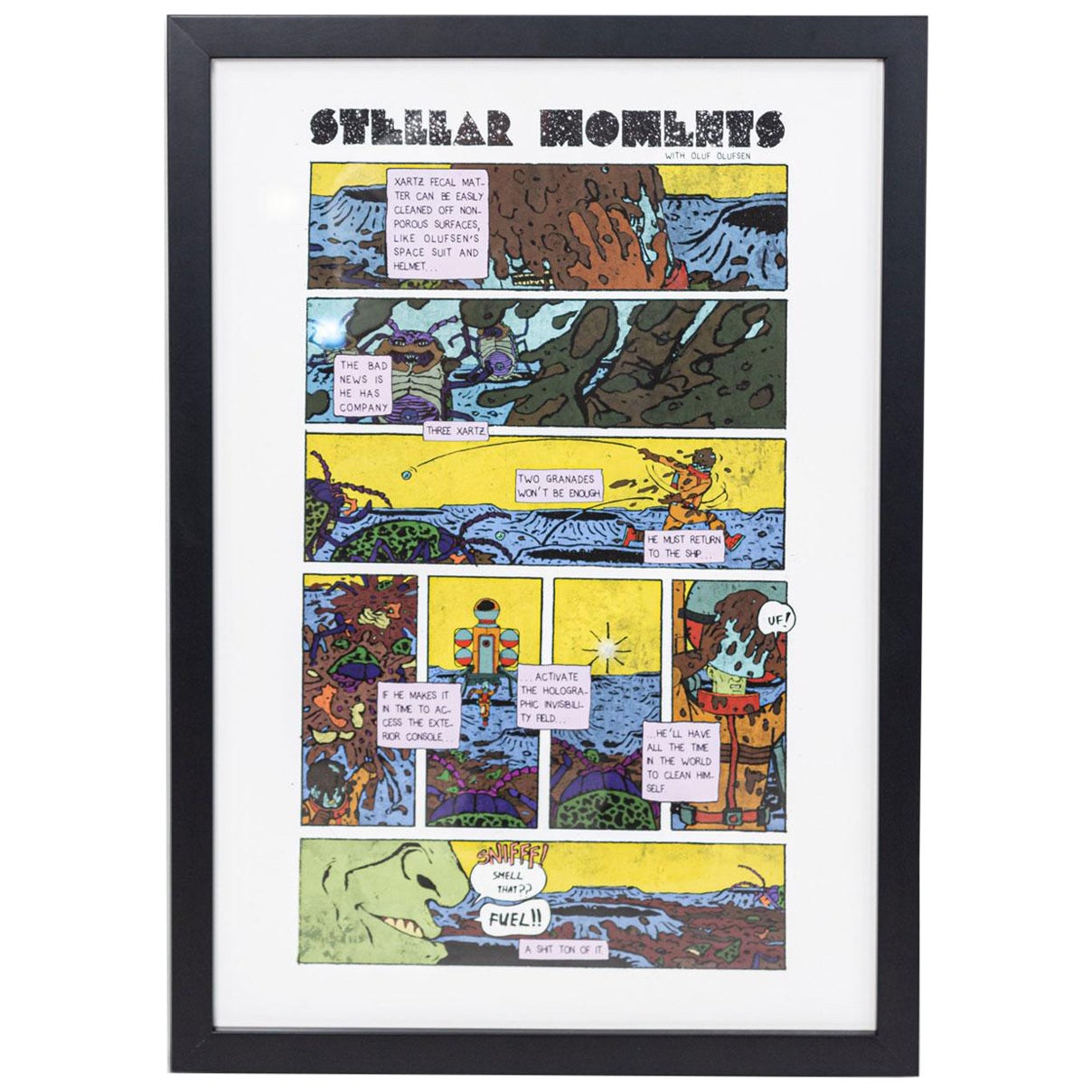 Contemporary Scatalogical Astronaut and Robot Comic For Sale