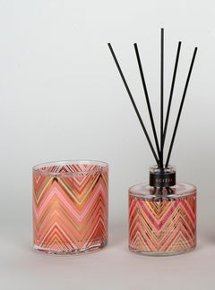 Contemporary Scented Candle Decorated with 24-Karat Gold Handmade in Italy