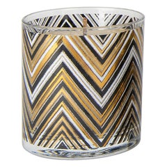 Contemporary Scented Candle Decorated with 24-Karat Gold Handmade in Italy