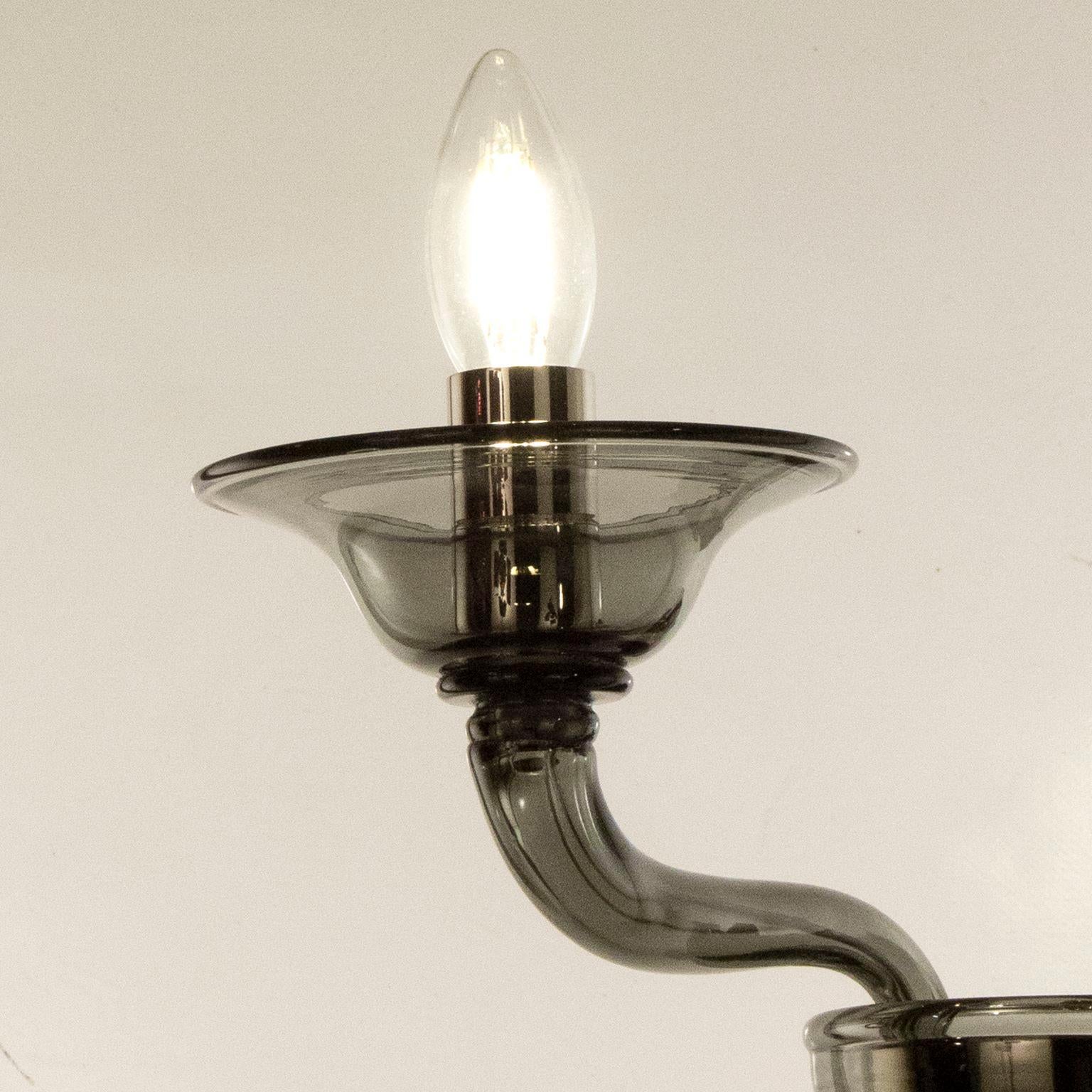 Lámpara Contemporánea 1 Brazo Cristal Murano Gris Oscuro Liso by Multiforme Otro en venta